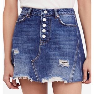 NWOT Free People Denim A-Line Skirt
